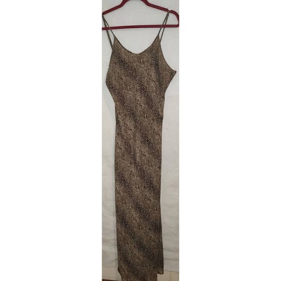 Halston Intimates Lingerie Night Gown  Size Large Reptile print Polyester USA Vi - Picture 1 of 6